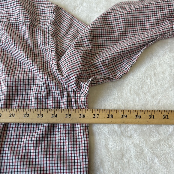 Chaps Casual Button Down Shirt Mens Size XXL Red White Blue Check 2XL Preppy - Picture 4 of 6